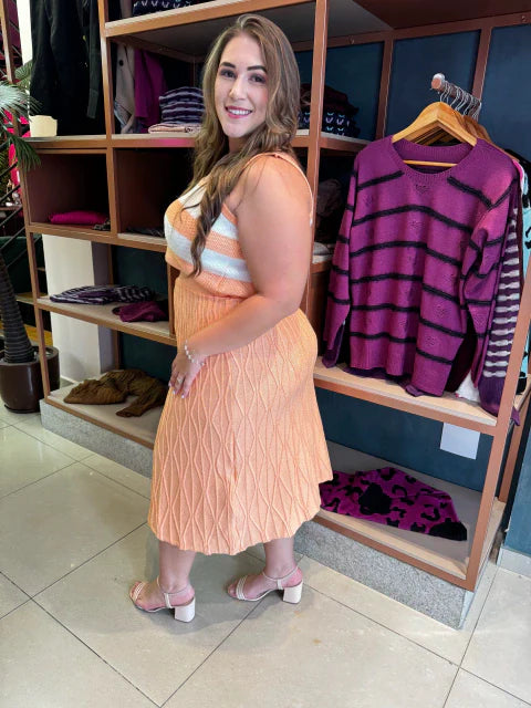 Conjunto Plus Size Leia Laranja